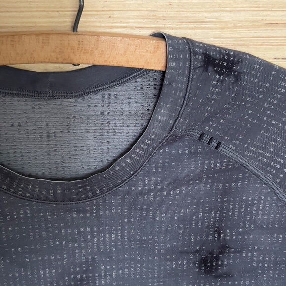 Lululemon Metal Vent Tech short sleeve crewneck top sz L Live in Practice gray - Picture 2 of 6